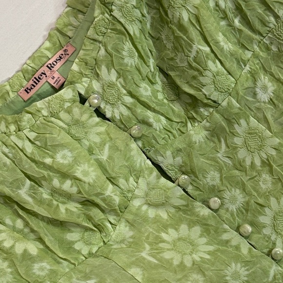 Bailey Rose Y2K Green Floral Bustier Tank Top Size M - Picture 5 of 5